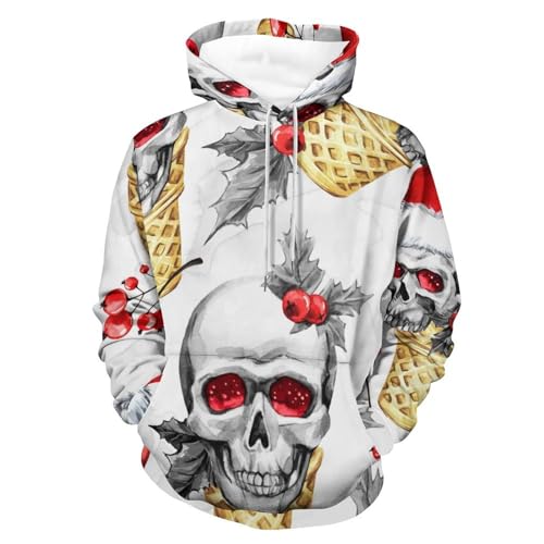 Hoodie crâne de Noël coupe unisexe : oubliez les pulls inconfortables, sweatshirt S