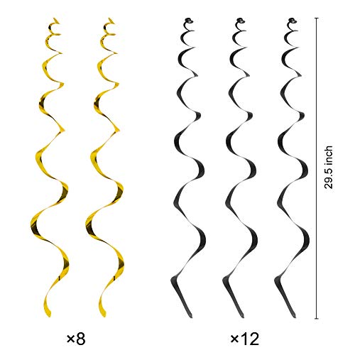 20Pcs Bumble Bee Hanging Swirl Decorations, Bee Party Hanging Swirls Foil Ceiling Streamers Honey Bee Themed Party Supplies For Kids Birthday Baby Shower Gender Reveal Bee Day Party Decoration #TOP3