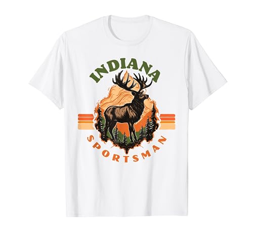 Indiana Sportsman Vintage Elk Hunter Outdoor Camiseta