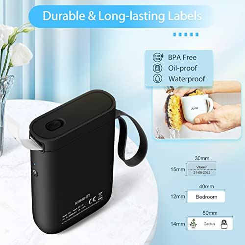 Label Maker Machine, D11 Portable Bluetooth Printer For Labeling, Home, Office, Organization, Mini Label Maker Machine With Tape, Multiple Templates Available For Phone, Handheld Labeler, Black #TOP2
