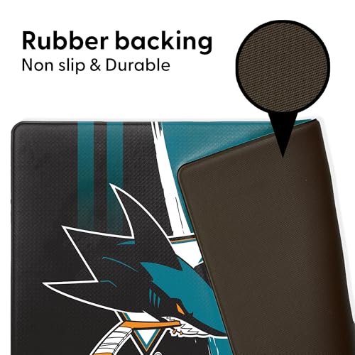 Northwest NHL San Jose Sharks Embossed Anti-Fatigue Mat, Cushioned Kitchen Floor Rug, Non-Slip PVC Standing Comfort, 18 x 30 in by Northwest - Used condition - Image 3