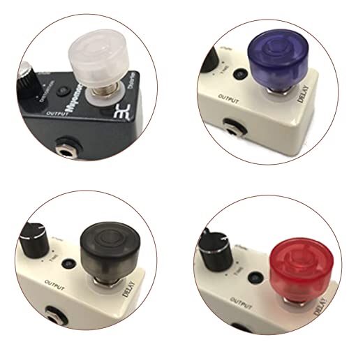 Cheerock Guitar Effect Footswitch Topper, 20Pcs Guitar Pedals Footswich Protection Caps, Multi-Colored Guitar Pedal Footswitch Topper Cover For Common Pedal Switches #TOP4