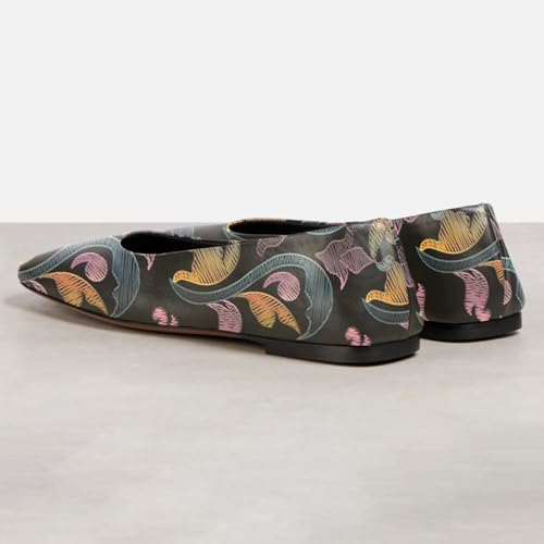 Women Classic Square Toe Slip on Ballet Flats Comfy Insole Daily Commuting Casual Walking Flat Shoes Size 4-16 US3