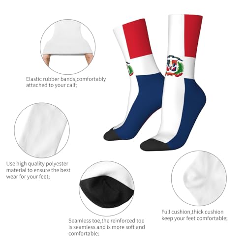 El Salvador Coat of Arms Flag 16 Inch Crew Socks Novelty Athletic Sock for Women Men2