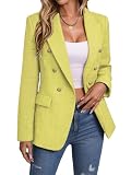 Yellow Blazer for Women Green Blazer Women Dark Green Light Green Lime Green Tops Blazers Jackets Clothes Outfits Yellow L