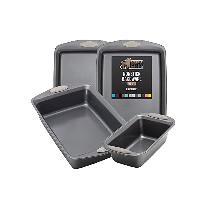 Buy Gorilla Grip Nonstick, Heavy Duty, Carbon Steel Bakeware Sets, 4
