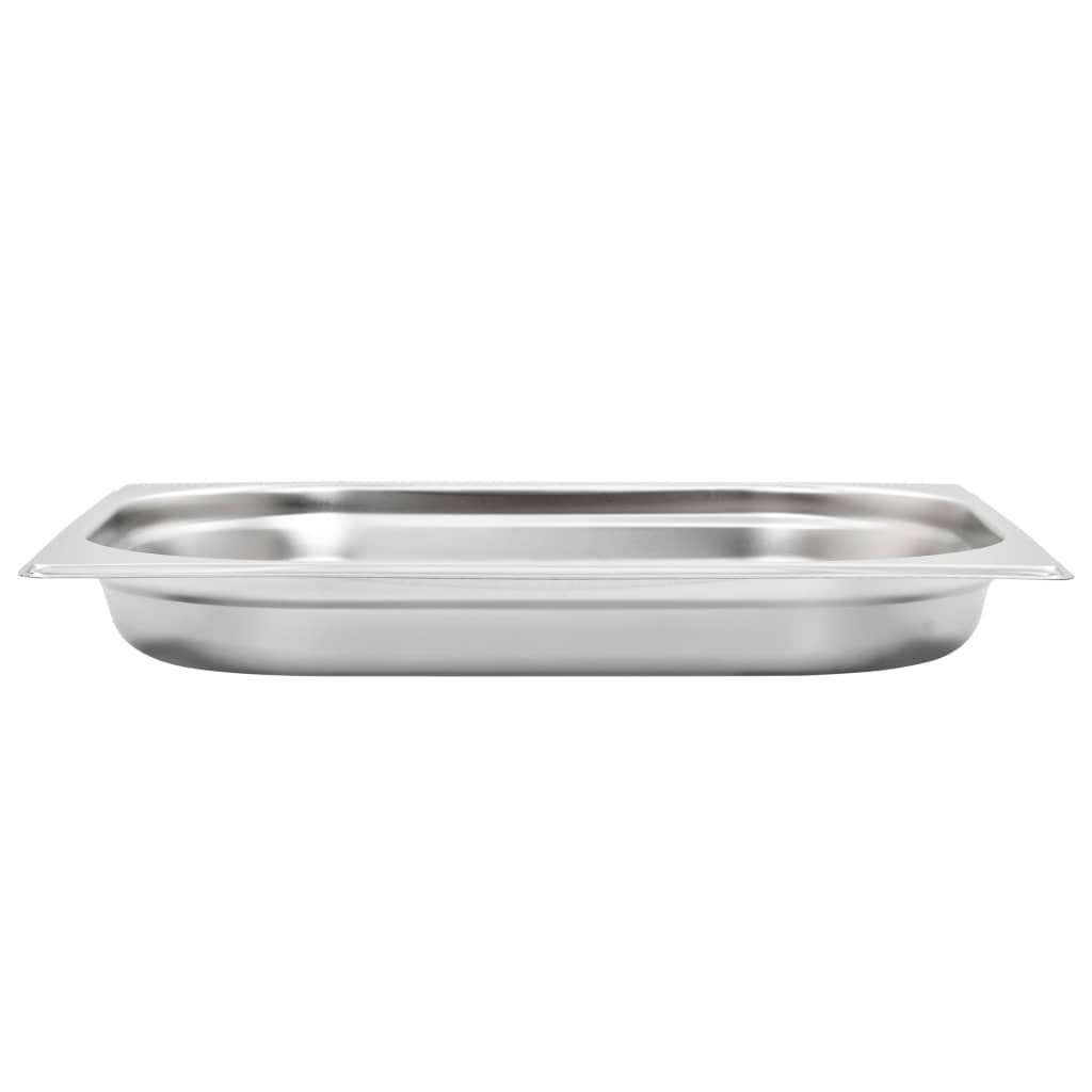 Contenitore per gastronorm, 8 pezzi, GN 1/2, 40 mm, in acciaio inox, per Bain Marie Chafing Dish, buffet, catering, cucina, ristorante, hotel, feste, eventi
