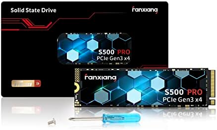 fanxiang S500 Pro 2TB NVMe SSD M.2 PCIe Gen3x4 2280 Internal Solid State Drive, Graphene Cooling Sticker, SLC Cache 3D NAND TLC, Up To 3500MB/s, Compatible with Laptop and PC Desktops(Black)