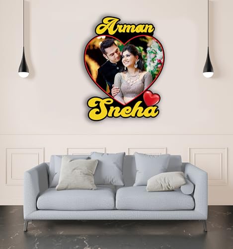 Image of Shrikant Art Personalized inchBFF inch Multi-Photo Collage Wall Hanging - Custom Wooden Picture Frame with 12 Photo Slots and Heart Accents for Best Friends