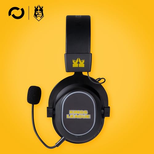 Blade - Kings League | Wieloplatformowe bezprzewodowe słuchawki do gier - Niskie opóźnienie 2,4 GHz i Bluetooth | Płyty magnetyczne wymiennego sprzętu | Wyjmowany mikrofon (gniazdo 3,5 mm)