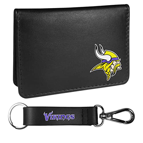 Siskiyou Sports NFL Minnesota Vikings Weekend Bi-fold Wallet & Strap Key Chain, Black, One Size