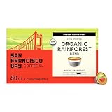 San Francisco Bay K-Cup Coffee Pods, Organic Rainforest Blend (80 ct), Medium-Dark Roast, Commercially Compostable USDA Organic Single-Serve Coffee Pods