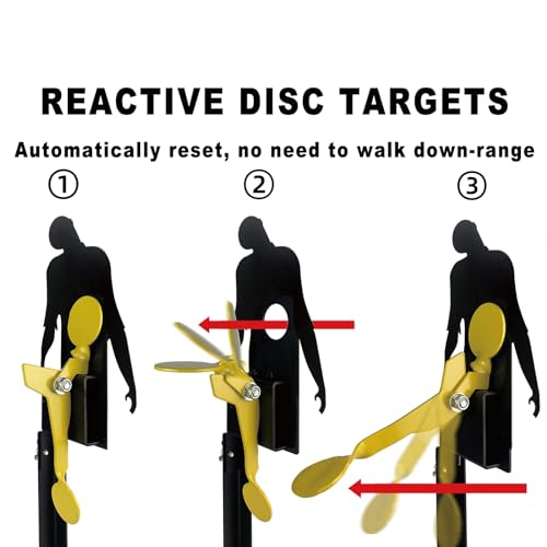 Atflbox Metal Zombie Air Gun Pellet BB Guns Rimfire Reset Target, Rated for .177 .22 Caliber Outdoor Shooting and Hunting - Thumbnail 3