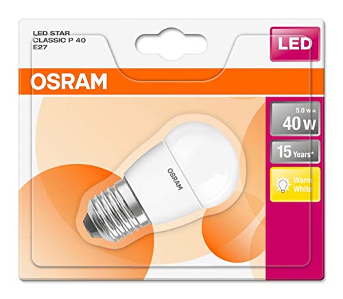 OSRAM Lampa LED | Trzonek: E27 | Ciepły biały | 2700 K | 5,50 W | LED STAR CLASSIC P [Klasa efektywności energetycznej A+]