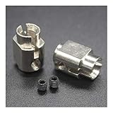 Menge: 1 Paar DAJINNIU 2ST Silber Stahl Universal Joint Cup A & Stellschrauben for RC 4WD 1/10 for Fly Fish Off-Road Auto-Buggy Monster Bigfoot Truck RC-Autozubehör