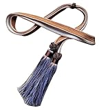 ito sageo Sword tsuka Handle for Japanese Samurai wakizashi Tanto Katana Sword (White -Brown)