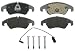 Wagner ThermoQuiet MX1322 Semi-Metallic Disc Pad Set, Front