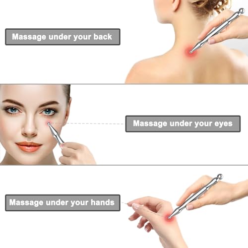 Image of Acupuncture Pen, Facial Reflexology Tools Stainless Steel, Trigger Point Massager Tool, Deep Tissue Massage Tool 1 pcs (New Desgin)