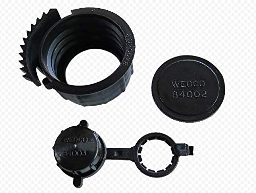 Aftermarket Wedco 3 Black Gas Spouts Including Original Oem Parts - 3 Screw Cap Collars 84004Cr, 3 Stopper Seal Discs 84002 & 3 Rear Vent Caps 84003 #TOP6