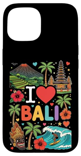 I Love Bali �C���h�l�V�A ���s ���� ���y�Y �X�}�z�P�[�X iPhone 15 �p