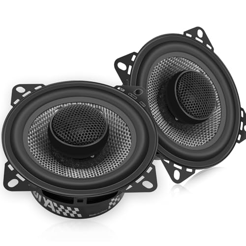 WDiYA Upgrade 4-Inch Car Coaxial Speakers – 2-Way Full Range Stereo, 300W Peak Power, Carbon Fiber Cone, 4 Ohm, High Fidelity Audio for Surround Sound – Professional High-End Auto Audio System