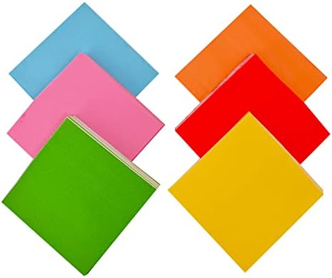 60 Pieces 6 Color Rainbow Paper Napkins Multicolor Luncheon Beverage Serviette 2 Ply Party Napkins for Party Supplies