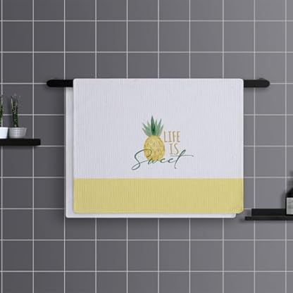 Geschirrtücher Gelbe Ananas Handtücher Waffeltücher Küchentücher Geschirrhandtücher Saugfähige Trockentücher Küche Multi-Purpose Abtrockentücher Küche Handtuchset 4 Stück (40x60cm)