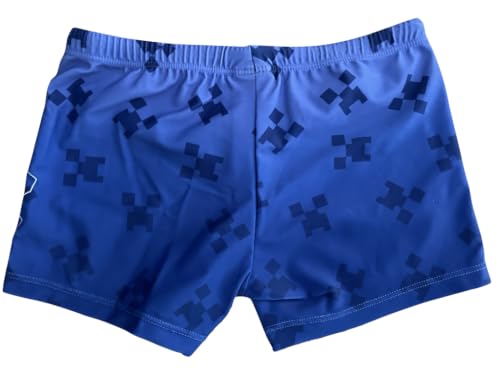 Bañador tipo bóxer Minecraft azul ideal para vacaciones de playa 2