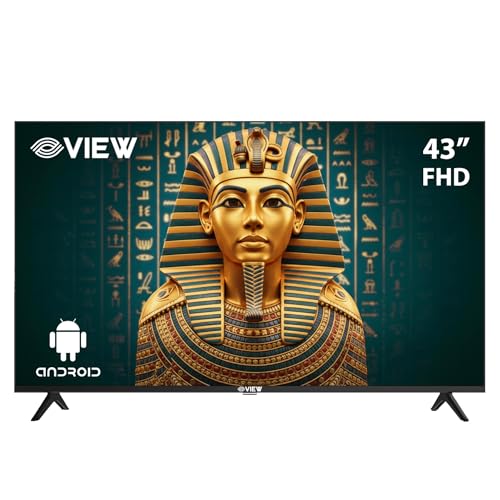 فيو تلفزيون LED ذكي بدون اطار مقاس 43 بوصة، اندرويد 14، صوت دولبي، زوايا عرض واسعة، فصل ثلاثي الابعاد - L43VIEWA425
