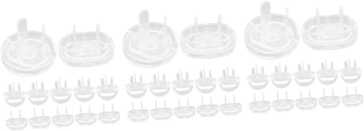 OSALADI 3sets Babyproof Electrical Outlet Covers Socket Safety Plugs Wall Plate Decorative