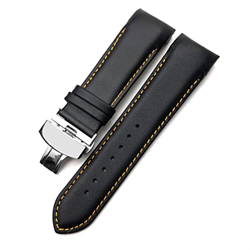 Bracelet de montre en cuir véritable 24mm marron chic pour Tissot T035
