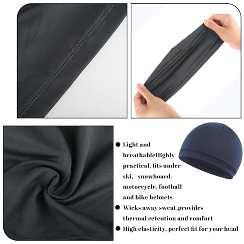 Tucnoeu 4 bonés unissex de caveira, boné de dormir leve, gorro de inverno e verão, forro de capacete