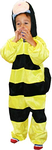 Fun Play Disfraz Animal Abeja / abejorro niño - Animal Onesie abejorro para niños 3-5 años (110 cm) Talla M