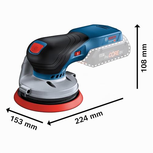 Miniatura 6 de Bosch Professional 18v System Gex 18v-125 - Lijadora Excéntrica A Batería Brushless, Ø Plato 125 Mm, Bolsa Para Polvo, Sin Batería, En Caja