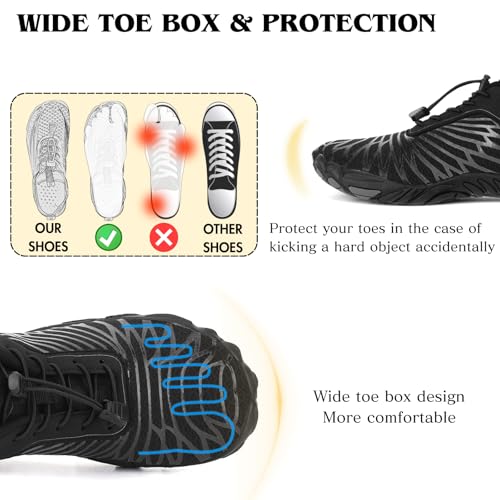 Image of Hike Barefoot Shoes for Women Men Non-Slip Breathable Walking Shoes Wide Toe Box Comfortable Athletic Footwear