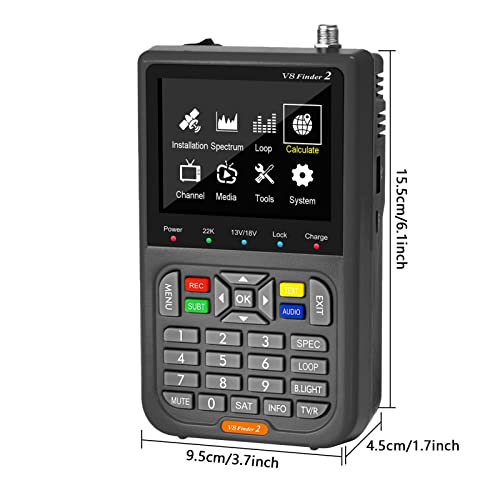 Satellite Finder Signal Meter | Tv Satellite Finder Meter With 3.5Inch Lcd Display - H.264 Fta Digital Meter Sat Finder And Adjusting Sat #TOP3