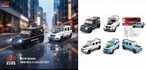 Image of WORSHIPER 1:24 Scale G800 Luxury SUV Diecast Model Car with Opening Doors, Light & Sound, Pull-Back Action | Metal Alloy Toy Car for Kids & Collectors(Multicolor)
