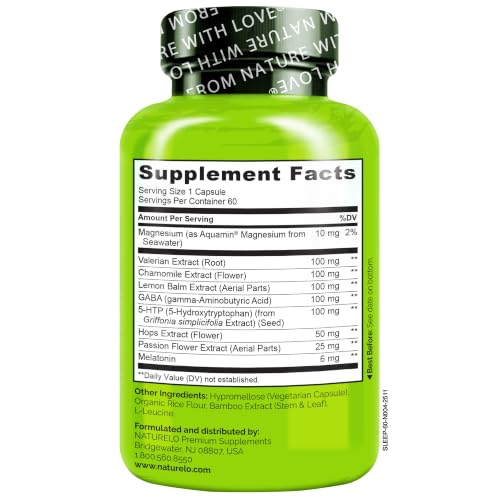 NATURELO Plant-Based Sleep Aid Capsules