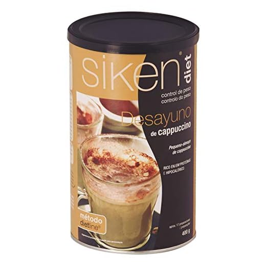 Siken Diet - Desayuno de Cappuccino, Bote de 400 g