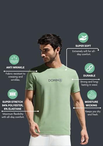 Image of Men Wrinkle Resistant Moisture Wicking T-Shirt with Stylish Chest Logo|Men Sports Tshirt|Moisture Wicking T-Shirt