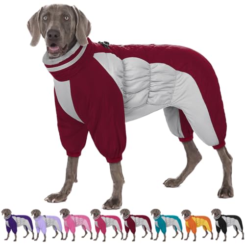 AOFITEE Full Body Dog Coat Waterproof Dog Winter Jacket for Extra Large Dog