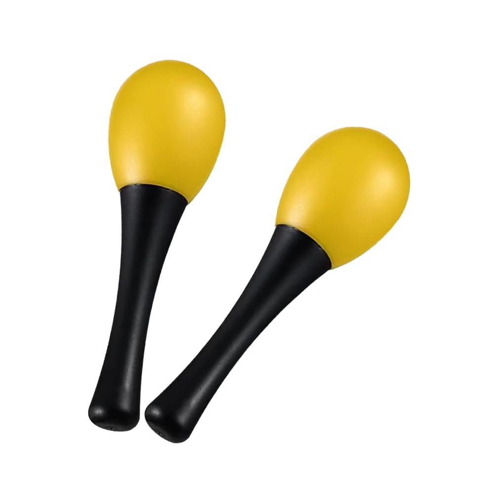 Imaginea Plastic Musical Egg Shakers with Handle Music Accessories, Instruments Hand Percussion Maraca Children Rattle Toys Music Learning DIY Painting Musical Egg (1 Pair)