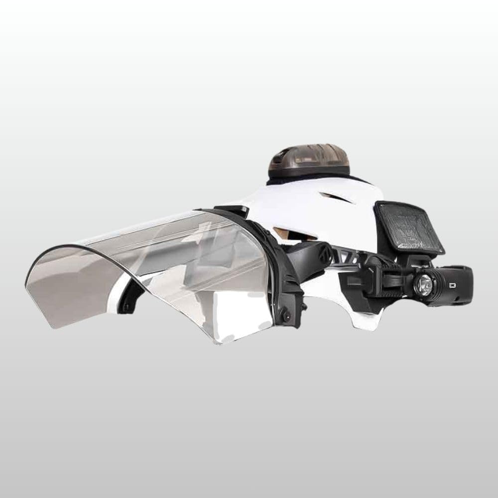 DLP Tactical Full-Coverage Face Shield – ANSI Rated Anti-Fog Visor, Flip-Up Design, Picatinny Rail Mount for ACH MICH & Team Wendy 3.0 Helmets