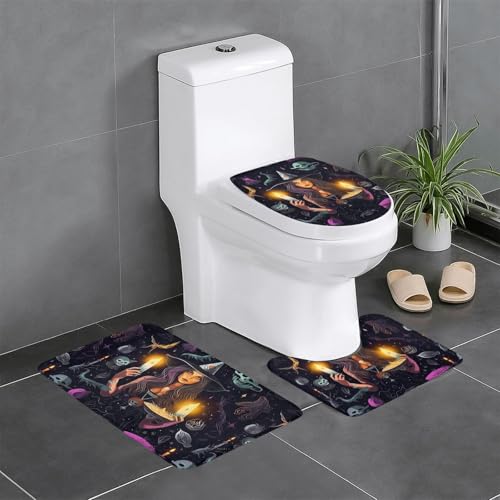 Tapis de sol antidérapant Magic Witch résistant humidité bohème 3pcs - 2