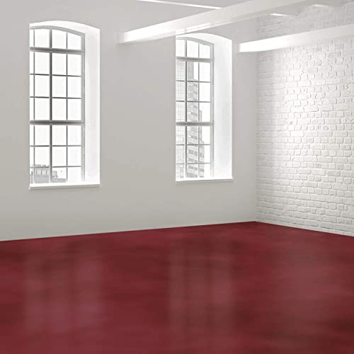 Concrete Stain. in/Outdoor. Industrial-Quality. Eco-Friendly. 19 Colors/3 Sizes. Order Color Sample First. (1 GAL Ruby)