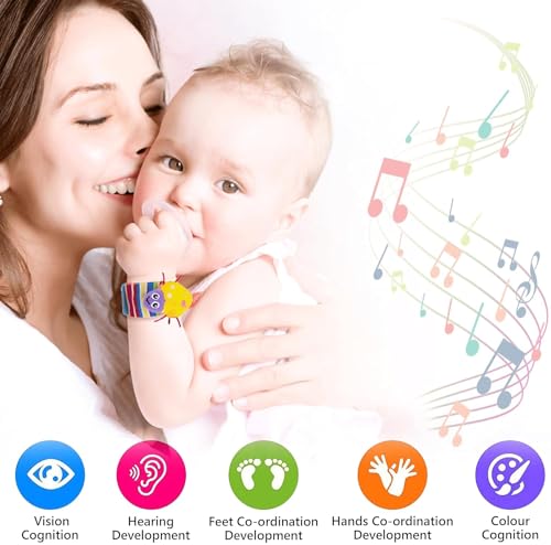 Image of BeFunky Butterfly Wrist Rattles and Foot Finder Sock Toy for Toddlers, Baby Essentials and Gifts for 0-3, 3-6, 6-12 Months (Pack of 4)