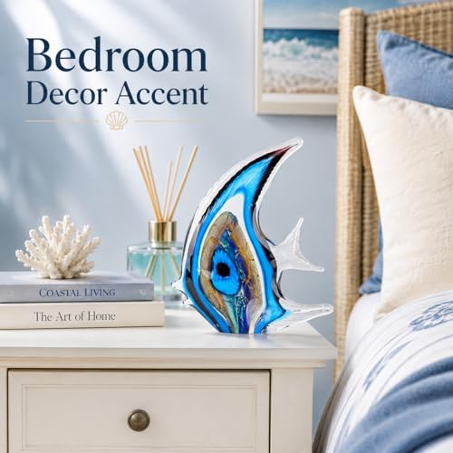 Figura Decorativa de Vidrio Azul Soplado a Mano miniatura 4