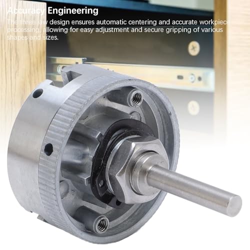 Conjunto de Mini Mandril de Torno, Estrutura Robusta e Estável Design de 3 Mandíbulas Aplicação Em M