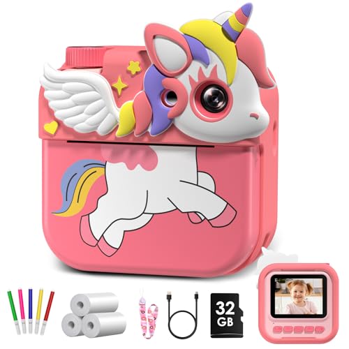Cámara Instantánea Hangrui para Niños – 2.4″ HD, 32G, Incluye Papel y Bolígrafo