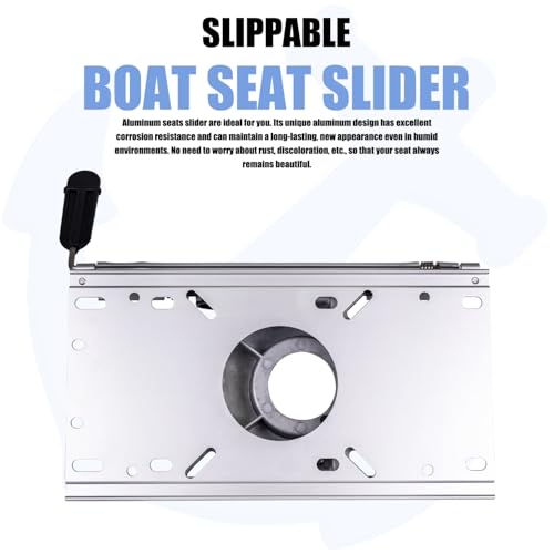 Wzrasmiles Boat Seat Pedestal With pre drilled holes Adjustable seat mount with slider Compatible with 2 7/8-Inch Diameter Pedestal Post